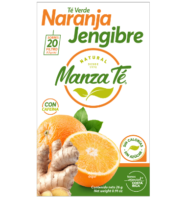 Té Naranja Jengibre Manza Té Caja 20 sobres