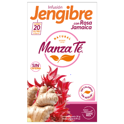 Té de Jengibre y Rosas de Jamaica 20 u Manza-Té