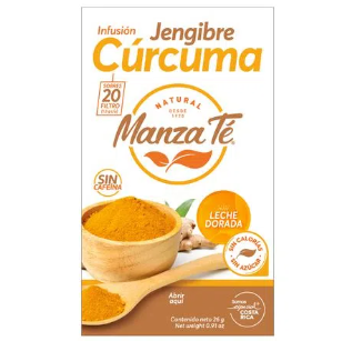 Jengibre Curcuma  Manza Té caja 20 sobres