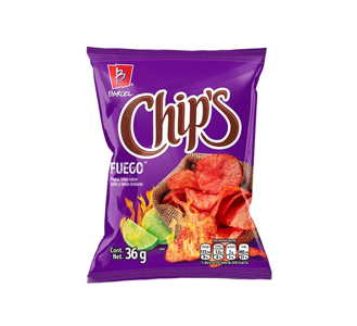 Papa Frita Chips Fuego, Marca Barcel, 36g