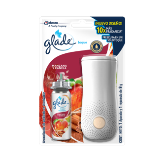 Aromatizante Glade toque Mágico Manzana Canela Aparato + Rep 9g