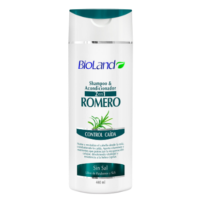 Shampoo Romero 2 en 1 Bioland sin sal 440ml
