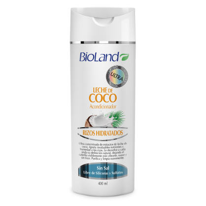 Acondionador Leche coco Bioland sin sal 400 ml