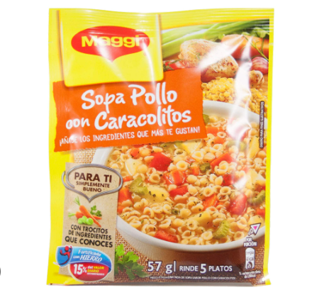 Sopa Maggi Pollo con caracolitos 57g