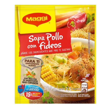 Sopa Maggi Pollo Con Fideos 28.5g