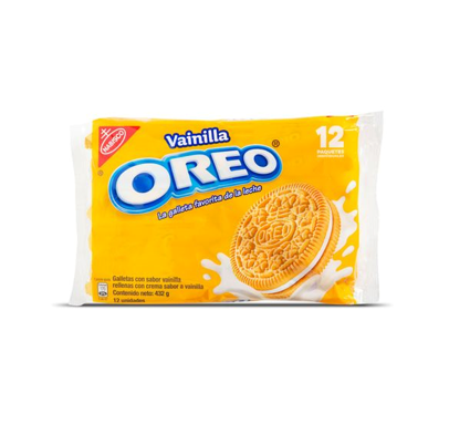 Galleta Oreo Vainilla 432gr 12 unid