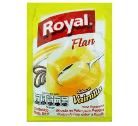 Flan vainilla marca royal 80gr