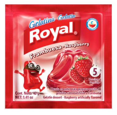 Gelatina Frambuesa 40g Royal