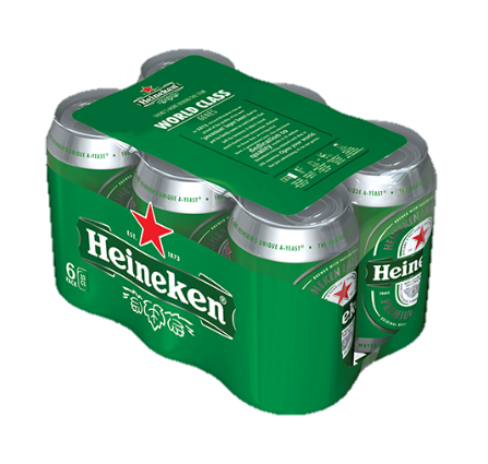 Heineken 6 pack lata