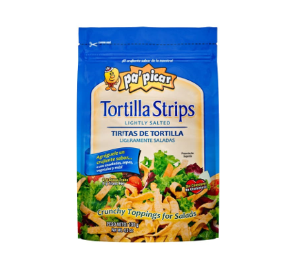 Tortilla Strips Marca Pa´Picar, Empaque 130g