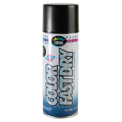 Pintura En Spray Negra Marca Corona 400 mL