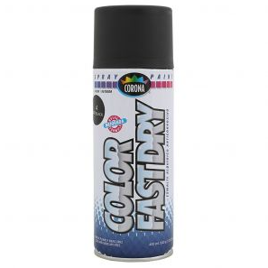 Pintura En Spray Negro Mate Marca Corona 400 mL