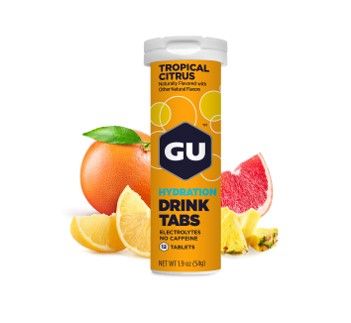 Tableta Hidratante Sabor Tropical Citrus, Marca GU, 12 U
