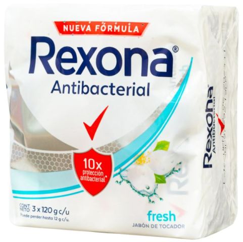 Jabon Rexona antibacterial Fresh 3PACK 3x120