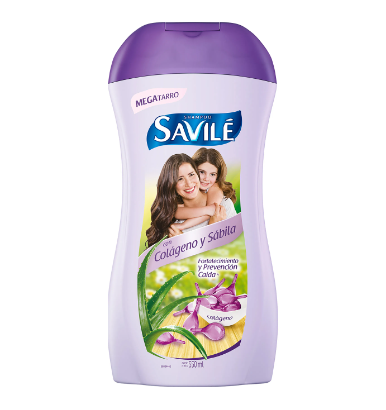 Shampoo Colágeno y Sábila, Marca Savilé 550ml