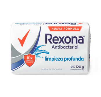 Jabon de baño, Rexona, limpieza profunda 120g