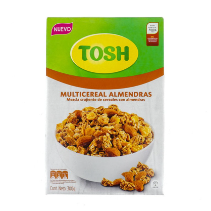 Cereal Multicereal con Almendras Tosh Caja 300g