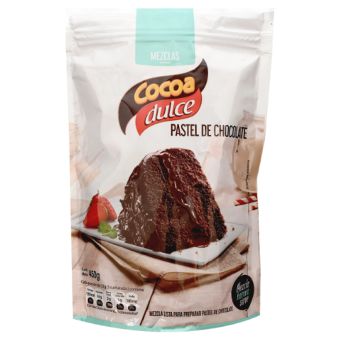 Pre Mezcla Pastel de Chocolate Cocoa Dulce Bolsa  450g