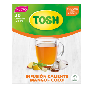 Té Infusión caliente Mango Coco Tosh Caja 20unid