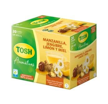 Te Infusión Manzanilla, Jengibre, Limón y Miel, Tosh, 20g