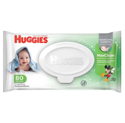 Toalla Humeda Huggies max clean 80 unds