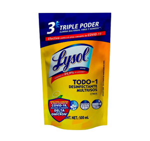 Desinfectante para pisos. Lysol Limón DP 500ml