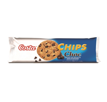 Galleta Choco chips Tubo Costa 125g