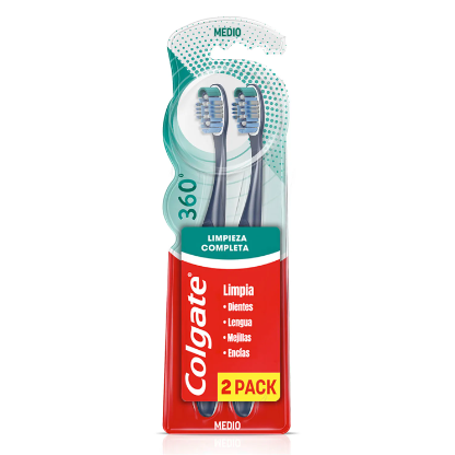 Cepillo dental colgate 360 2 pack medio