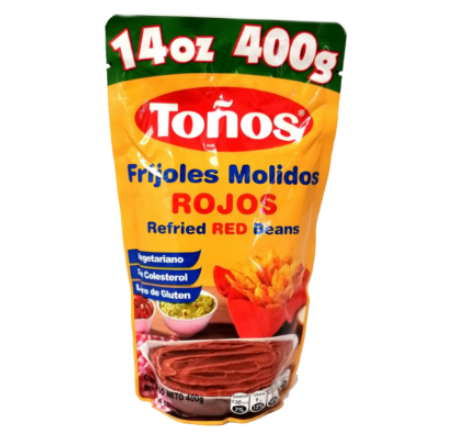 Frijoles Molidos Rojos Marca Toños 400g