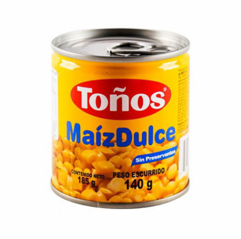 Maiz Dulce Toños 185 g