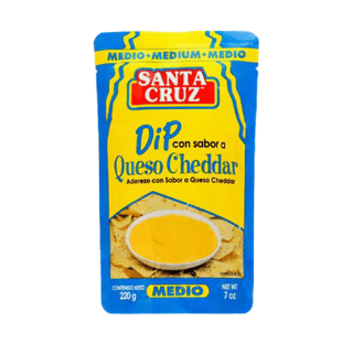 Dip queso cheddar santa cruz medio 220gr