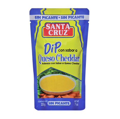 Dip sabor Queso Cheddar, sin picante Santa Cruz Doy Pack 220g
