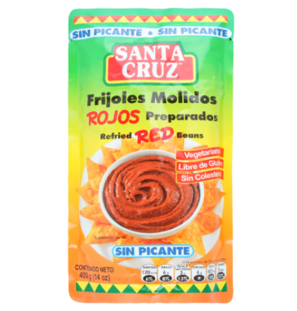 Frijoles Molidos Rojos S/P Santa Cruz 400g