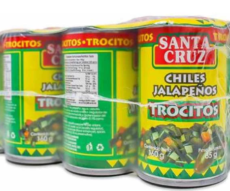 Chile Jalapeño Santa Cruz lata 480g 3pack