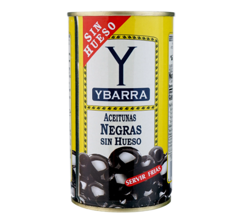 Aceituna Negra sin hueso Ybarra lata 350g