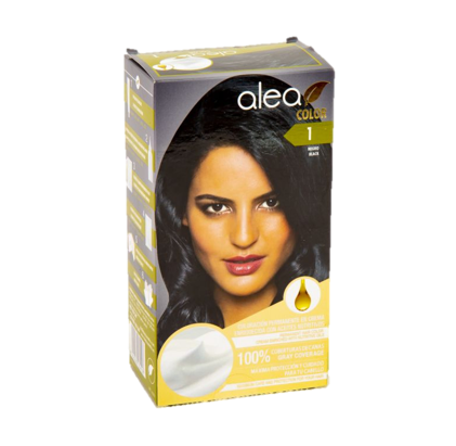 Tinte para cabello Negro 1 Alea Kit Caja