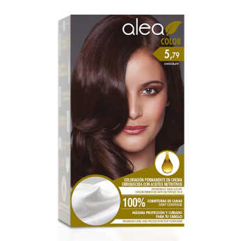 Tinte para cabello Chocolate 5.79 Alea Kit Caja