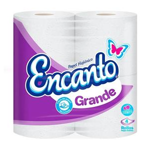 Papel Higienico Encanto Grande 300Hs 4 rollos