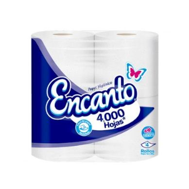 Papel Higienico Encanto 4000Hs 4 rollos