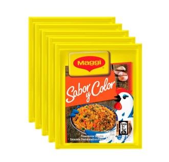 Sazonador Sabor y color pollo y curcuma Maggi 8g 5 sobres