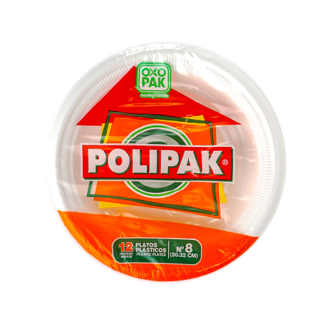 Plato Desechable Polipak No 8 / 12