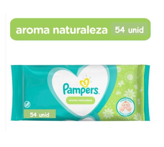 Toalla Humeda Pampers aroma Naturaleza 54 unidades