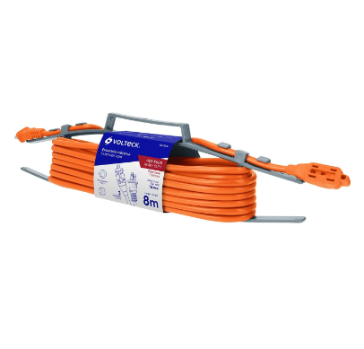 Extensión Eléctrica Naranja 8m Volteck 