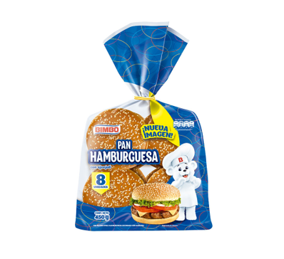 Pan para Hamburguesa Bimbo 8unid bolsa 700g